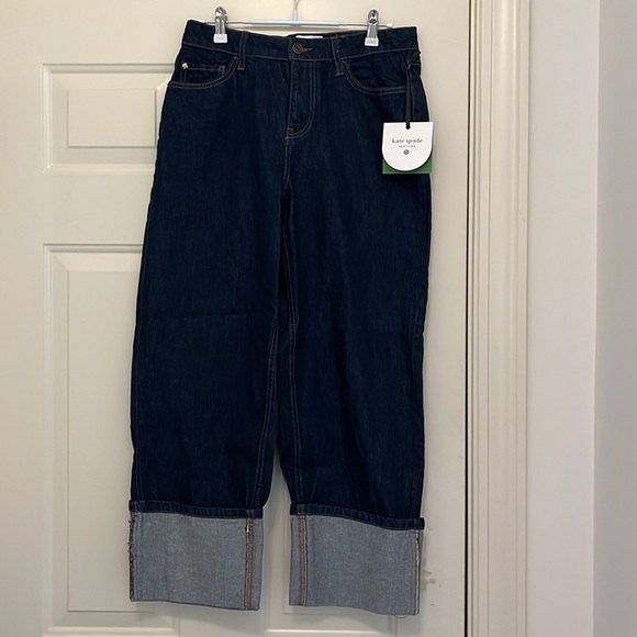 kate spade X Target Women's High-Rise Straight Leg Wide Cuff Jeans/NWT/6 - Picture 5 of 16